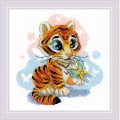 Набор для вышивания нитками РИОЛИС "Любопытный тигренок"