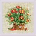 Набор для вышивания нитками РИОЛИС "Перец в горшочке"