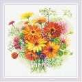 Мозаичная картина РИОЛИС "Акварельные герберы"