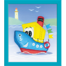 Набор для вышивания нитками РИОЛИС "Кораблик" СС-0072РТ, Риолис, Картины