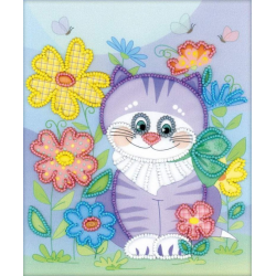 Набор для вышивания нитками РИОЛИС "Котик", СС-РТ0060, Риолис, Картины