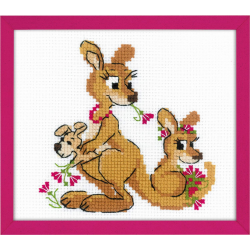 Набор для вышивания нитками РИОЛИС "Где гуляли кенгуру" СС-1786, Риолис, Картины