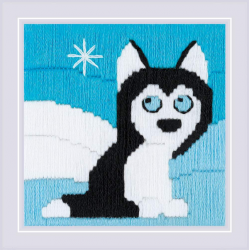 Набор для вышивания нитками РИОЛИС "Хаски в сугробах" СС-1716, Риолис, Картины