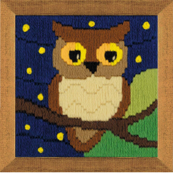 Набор для вышивания нитками РИОЛИС "Сова среди звезд" СС-1715, Риолис, Картины