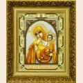 Набор для вышивания нитками ЧАРИВНА МИТЬ "Икона Пресвятая Богородица Отрада или утешение"