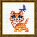 Набор для вышивания нитками ЧАРИВНА МИТЬ "Рыжий котенок" 