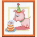 Набор для вышивания нитками ЧАРИВНА МИТЬ "Восточный гороскоп. С Днем Рождения, Свинья!