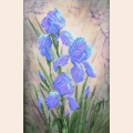 Схема для вышивания бисером МАТРЕНИН ПОСАД 28х34 "Синие ирисы"