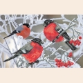 Схема для вышивания бисером МАТРЕНИН ПОСАД 28х34 "Снегири"
