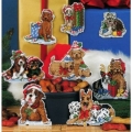 Набор для вышивания нитками Classic Design "Новогодние собаки"