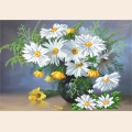 Схема для вышивания бисером МАТРЕНИН ПОСАД 37х49 "Букет ромашек"