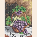Набор для рисования алмазными камнями БЕЛОСНЕЖКА "Корзинка с виноградом"