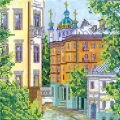 Схема для вышивания бисером АБРИС АРТ "Городок"
