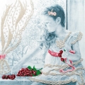 Набор для вышивания бисером МП СТУДИЯ "Девочка с вишнями" 