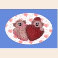 Набор для вышивания бисером ВЫШИВАЛЬНАЯ МОЗАЙКА "Валентинка. Мишки" 