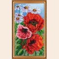 Набор для вышивания бисером АБРИС АРТ  "Дикие маки 1"
