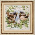 Набор для вышивания нитками ЗОЛОТЫЕ РУЧКИ "Воробушки"