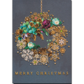 Набор для вышивания бисером АБРИС АРТ "Новогодний венок"
