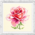 Набор для вышивания нитками ЧУДЕСНАЯ ИГЛА "Розовая роза"