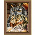 Алмазная вышивка камнями  АЛМАЗНАЯ ЖИВОПИСЬ "Ученый филин"
