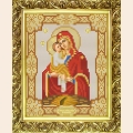 Рисунок на ткани для вышивания бисером ТМ КОНЁК "Богородица Почаевская" 15х18 см
