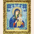 Рисунок на ткани для вышивания бисером ТМ КОНЁК "Богородица Неувядаемый цвет" 15х18 см 