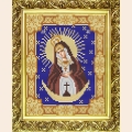 Рисунок на ткани для вышивания бисером ТМ КОНЁК "Богородица Остробрамская" 15х18 см 
