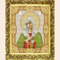 Рисунок на ткани для вышивания бисером ТМ КОНЁК "Богородица Умиление" 15х18 см