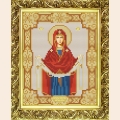 Рисунок на ткани для вышивания бисером ТМ КОНЁК "Богородица Покрова" 15х18 см 