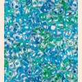 Бисер Чехия "GAMMA" TWIN MIX 2.5 x 5 мм 25 г 1-й сорт, №03 зелено-голубой