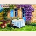Алмазная вышивка камнями АЛМАЗНАЯ ЖИВОПИСЬ "Уютный дворик"