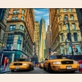 Алмазная вышивка камнями АЛМАЗНАЯ ЖИВОПИСЬ "Такси Нью-Йорка" 