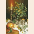 Алмазная мозаика ПАУТИНКА "Свеча и крыжовник"
