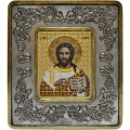 Набор для вышивания в смешаной технике с рамкой INS+ "Христос Спаситель (серебро, виноград)"