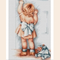 Набор для вышивания крестом Luca-S "Мамина помощница"