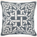 Набор для вышивания нитками подушка Чаривна Мить "Серый орнамент"