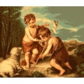 Набор для вышивания нитками GOBLENSET "Иисус и Иоан креститель в детстве" 