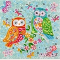 Схема для вышивания бисером АБРИС АРТ "Совушки-подружки"**