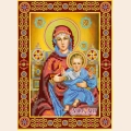 Схема для вышивания бисером АБРИС АРТ "Икона «Венчальная пара. Богородица"