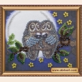Набор для вышивания бисером АБРИС АРТ с магнитом "Сова-3"