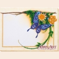 Набор для вышивания бисером АБРИС АРТ "Голубая бабочка" *