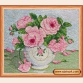 Набор для вышивания нитками АБРИС АРТ "Розовые цветы" 