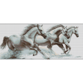 Набор для вышивания крестом Luca-S "Белые лошади"