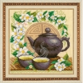 Набор для вышивания нитками ЗОЛОТЫЕ РУЧКИ "Зеленый чай"