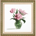 Набор для вышивания нитками Чаривна Мить "Розовые тюльпаны"