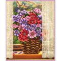 Набор для вышивания бисером КАРТИНЫ БИСЕРОМ "Цветы у окна" 