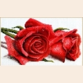 Алмазная вышивка камнями АЛМАЗНАЯ ЖИВОПИСЬ «Алые розы» 