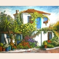 Алмазная вышивка камнями АЛМАЗНАЯ ЖИВОПИСЬ «Дом на Юге» 