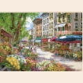 Алмазная вышивка камнями АЛМАЗНАЯ ЖИВОПИСЬ «Цветущая улочка» 