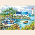 Алмазная вышивка камнями АЛМАЗНАЯ ЖИВОПИСЬ  "Тихая бухта" 
